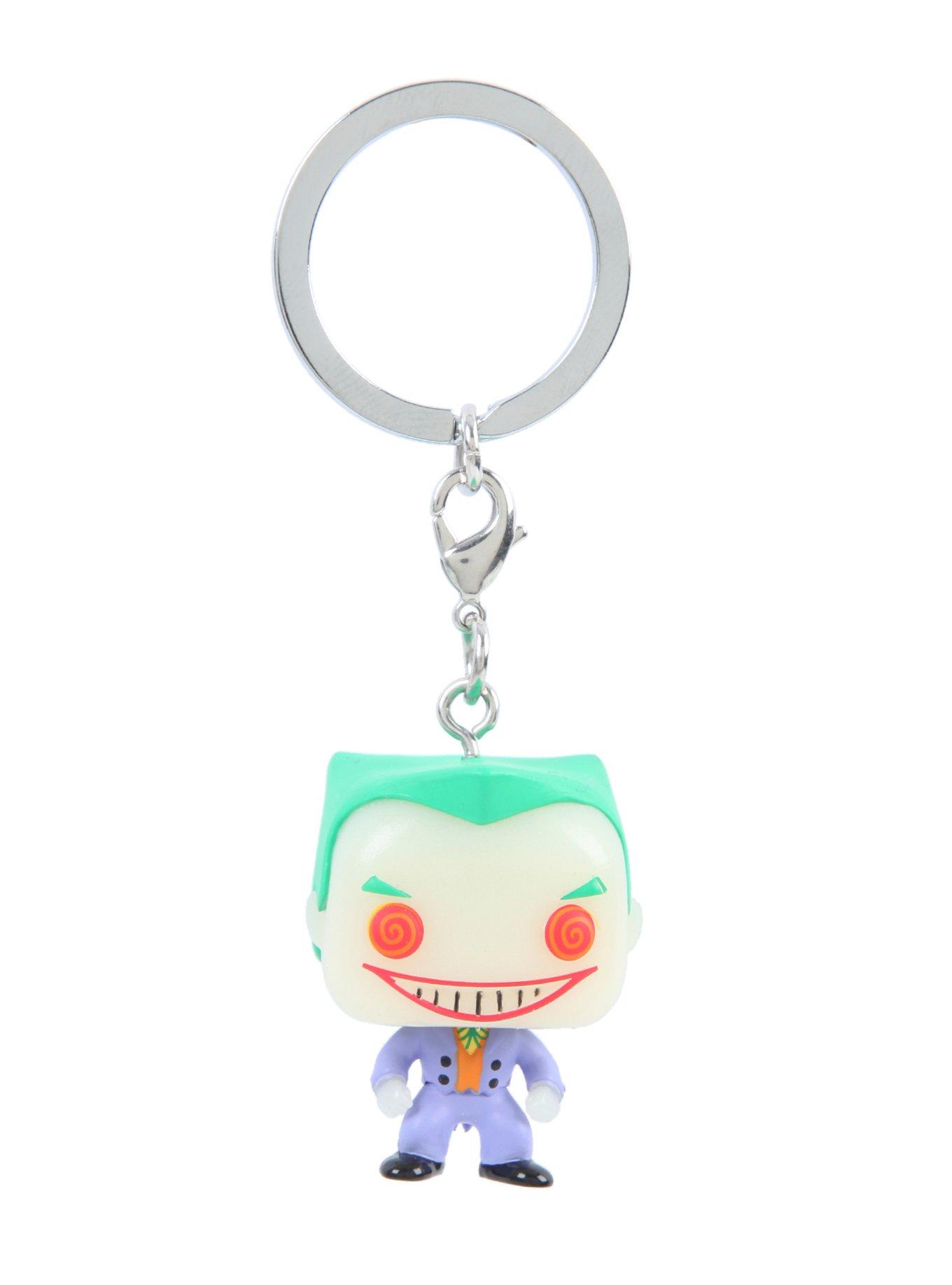 Funko DC Comics Pocket Pop! The Joker Glow-In-The-Dark Key Chain Hot Topic Exclusive, , alternate