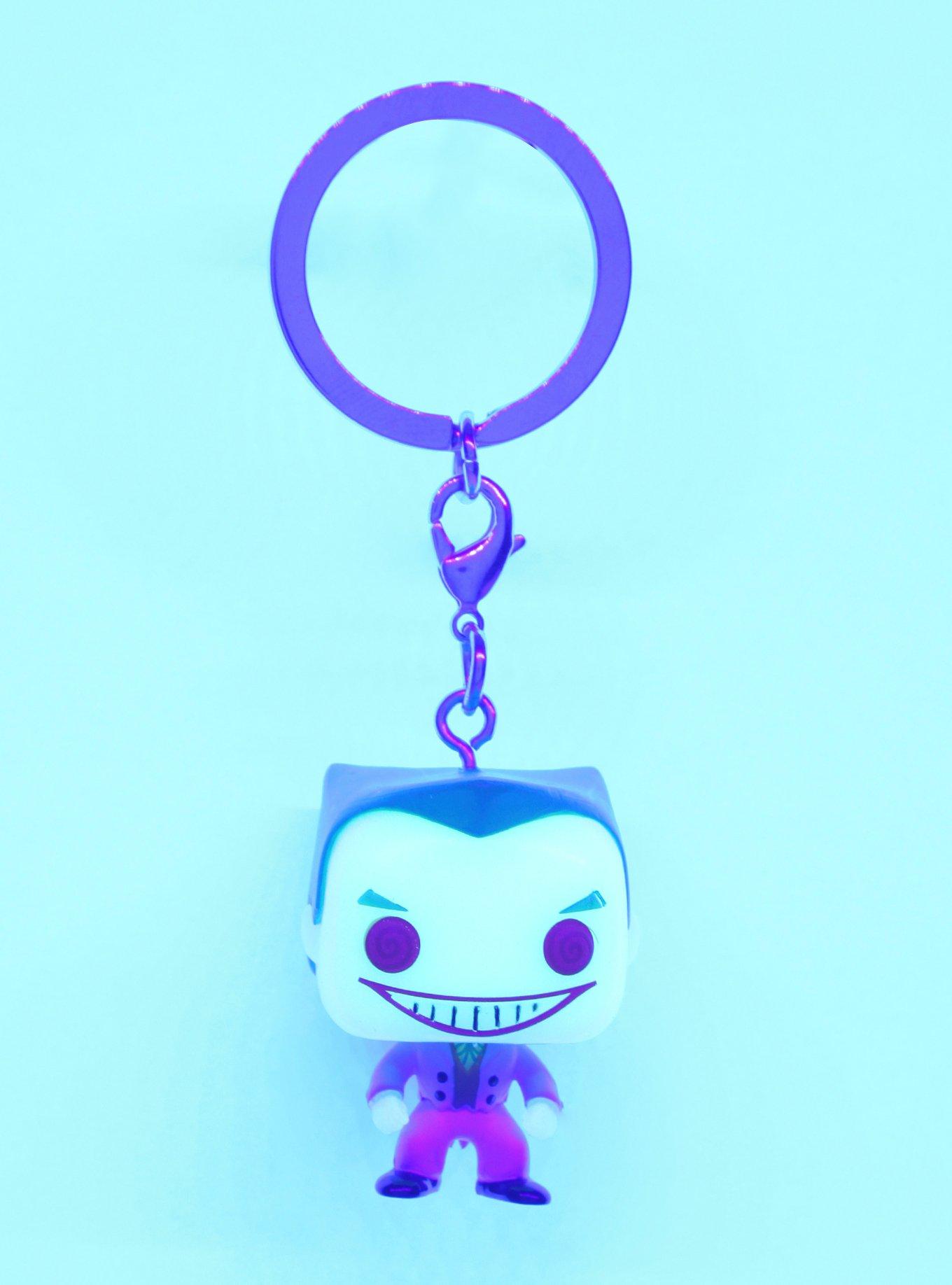 Funko DC Comics Pocket Pop! The Joker Glow-In-The-Dark Key Chain Hot Topic Exclusive, , alternate