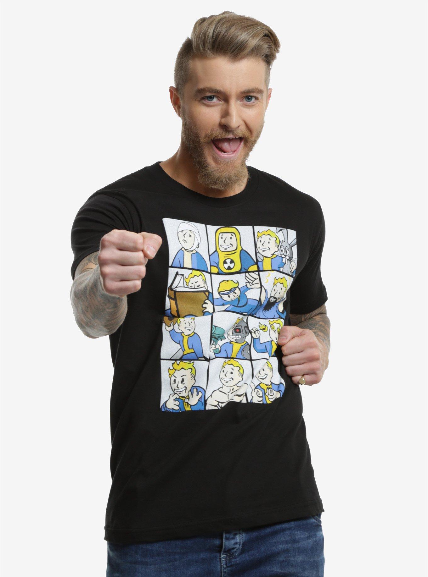 Fallout The Many Faces Of Vault Boy T-Shirt, , alternate