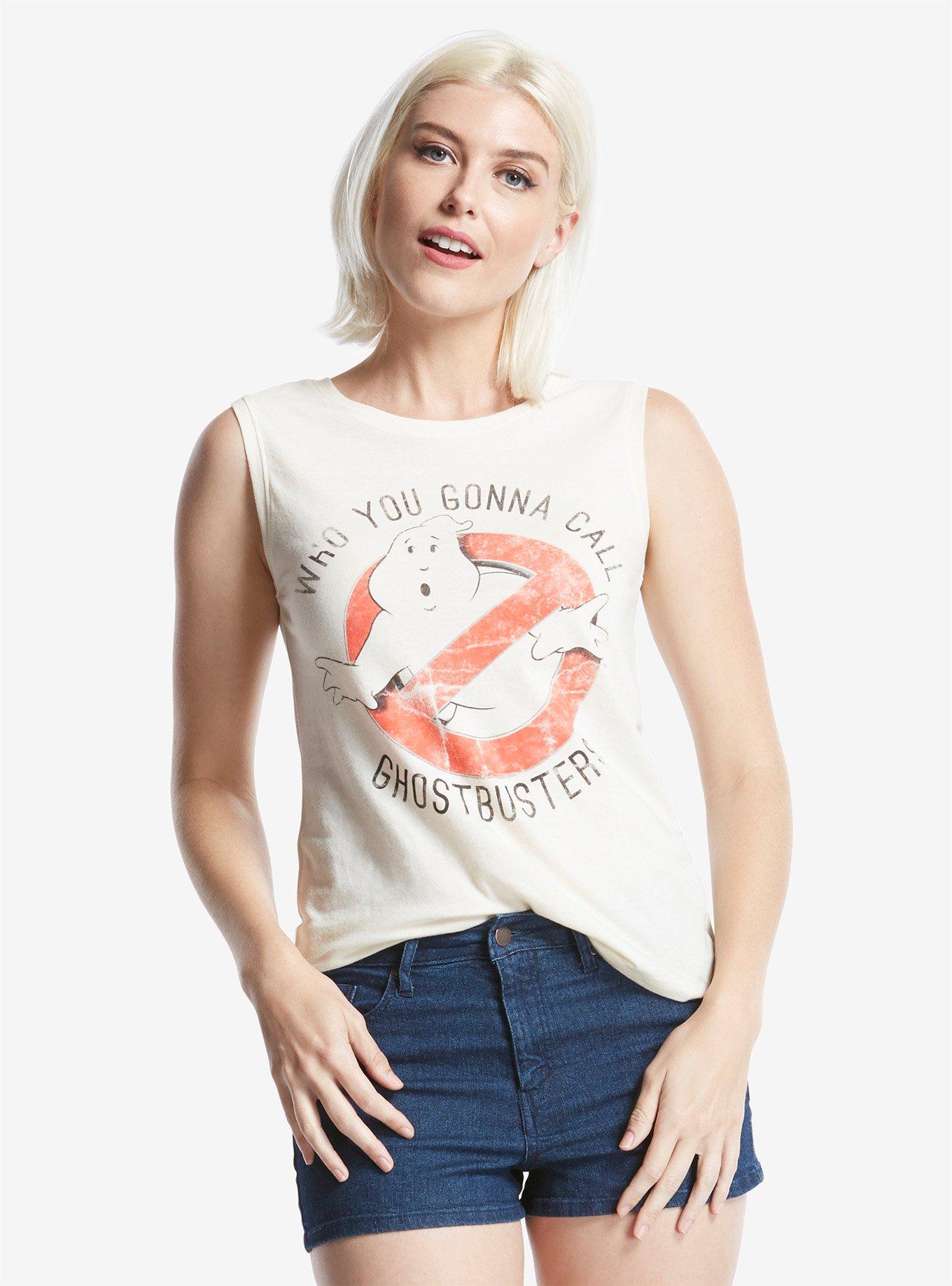 Ghostbusters Who You Gonna Call Womens Muscle Top, , alternate