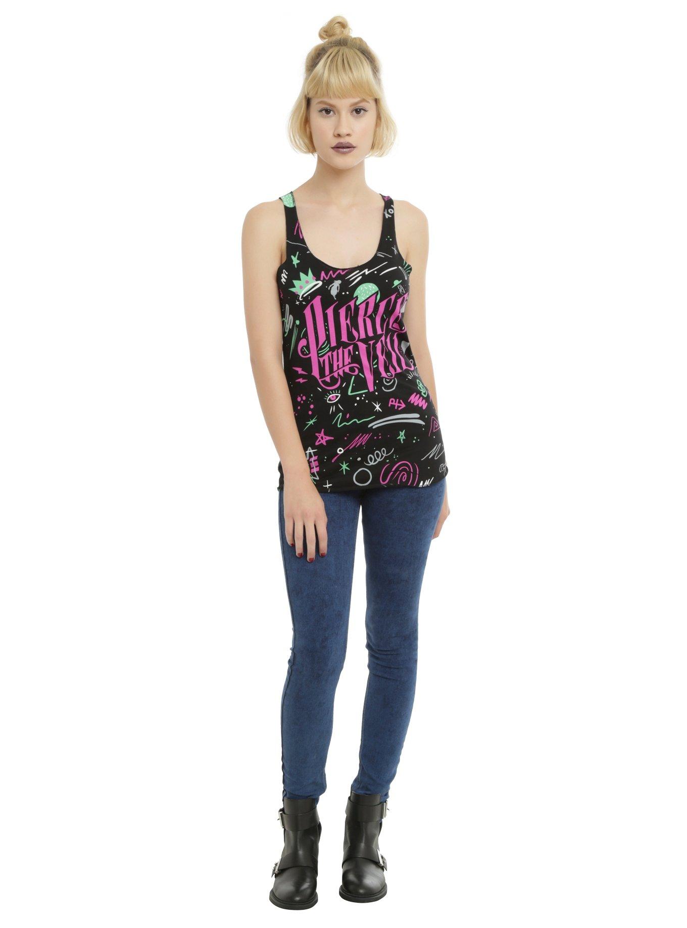 Pierce The Veil Doodle Girls Tank Top, , alternate