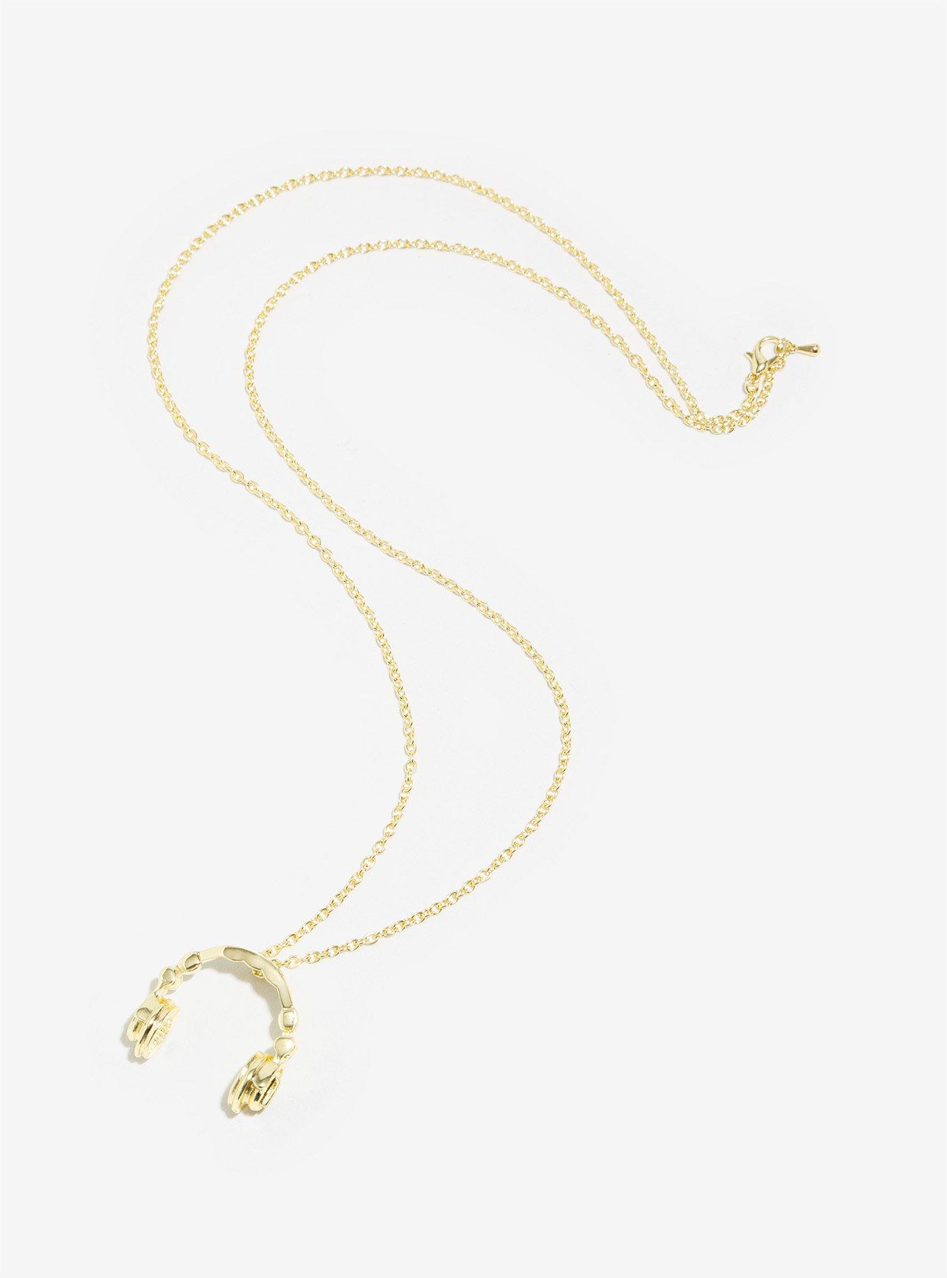 Sound Headz 14K Gold Plated DJ Headphone Necklace, , alternate