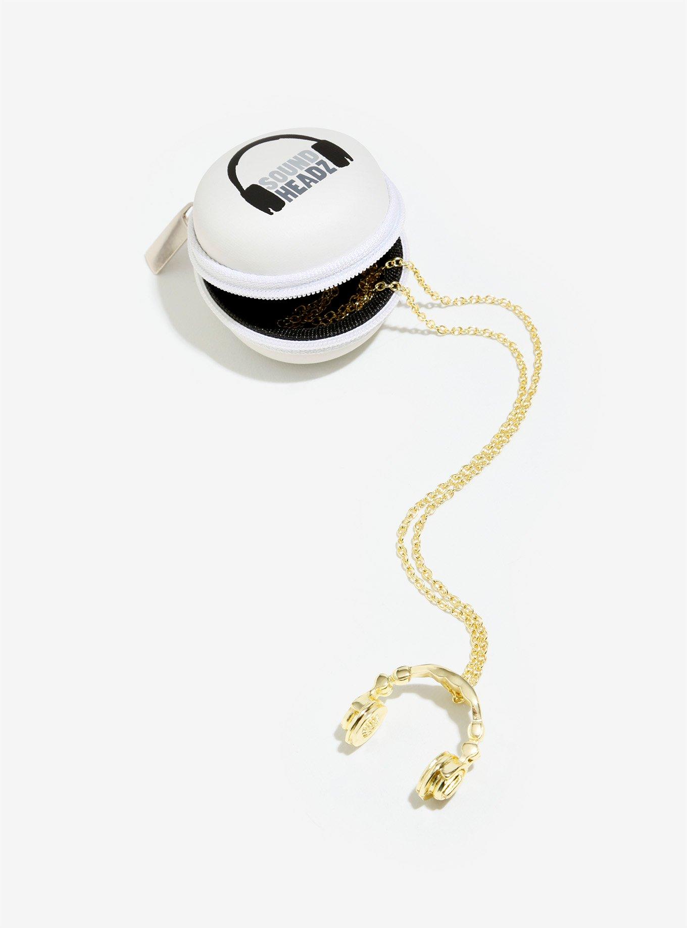 Sound Headz 14K Gold Plated DJ Headphone Necklace, , alternate