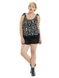 Disney The Little Mermaid Damask Knotted Girls Tank Top Plus Size, , alternate