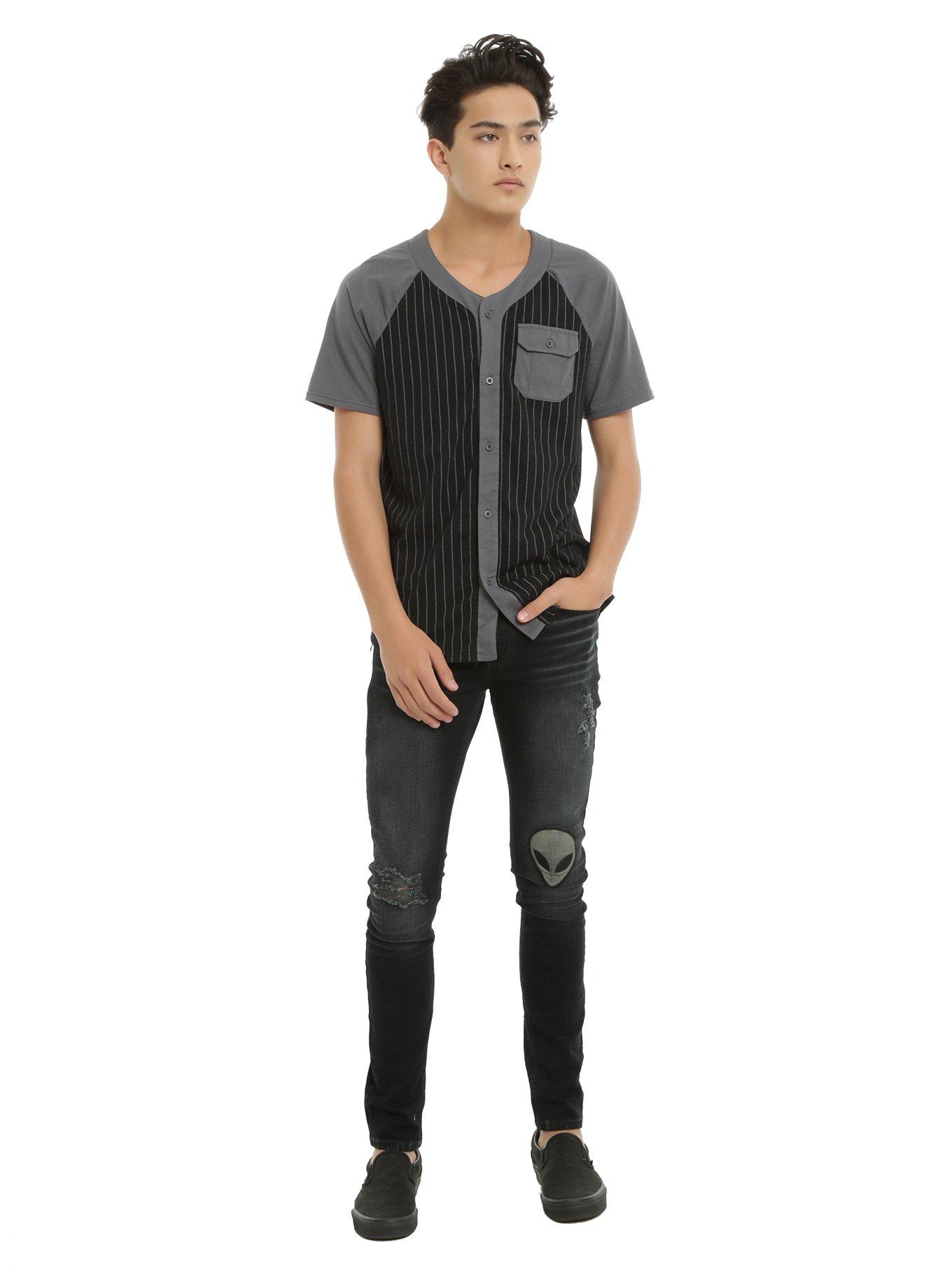 Tyler Carter Raglan Button-Down T-Shirt, , alternate