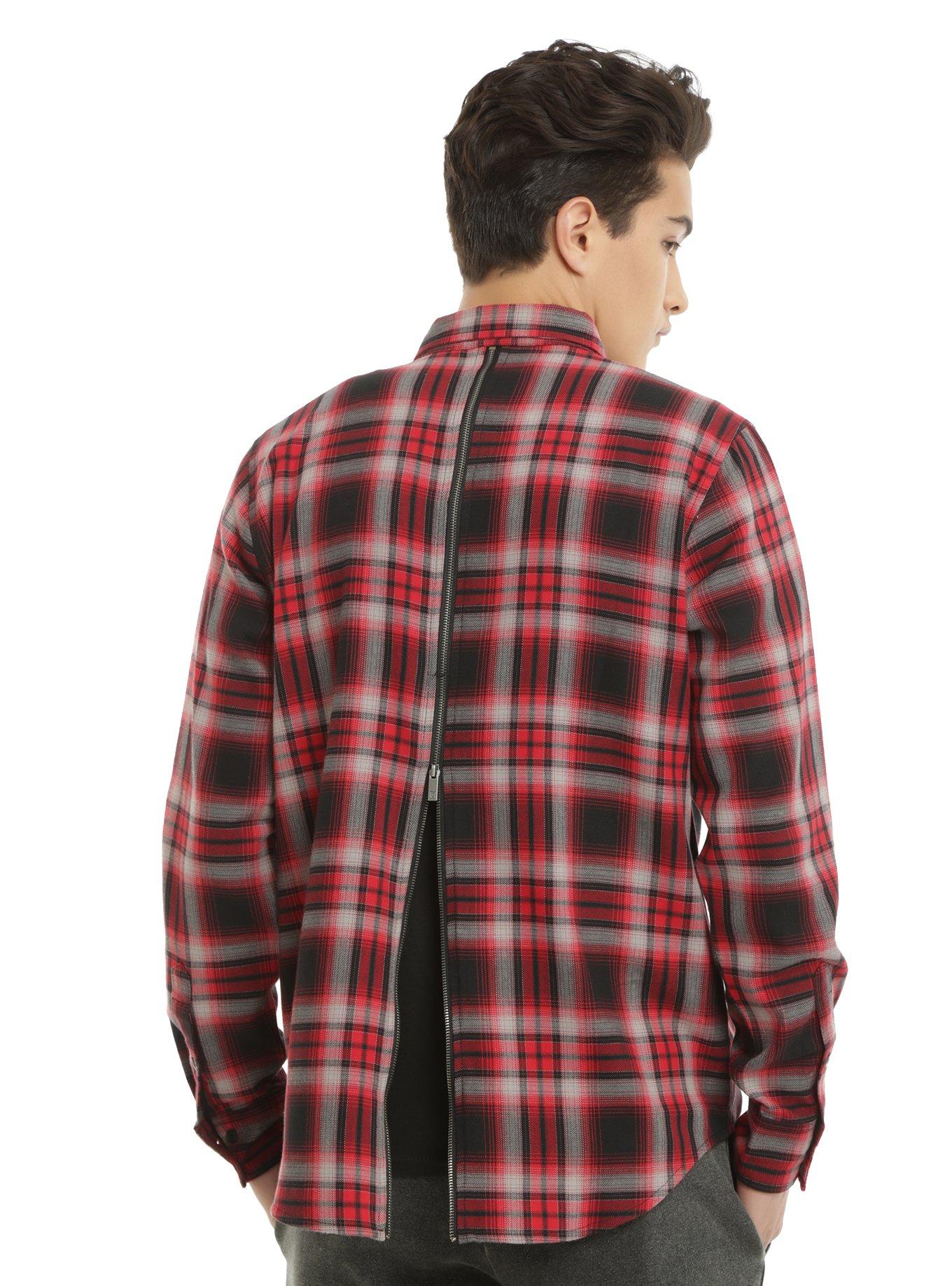 Tyler Carter Over It Plaid Long-Sleeve Woven Button-Up, , alternate