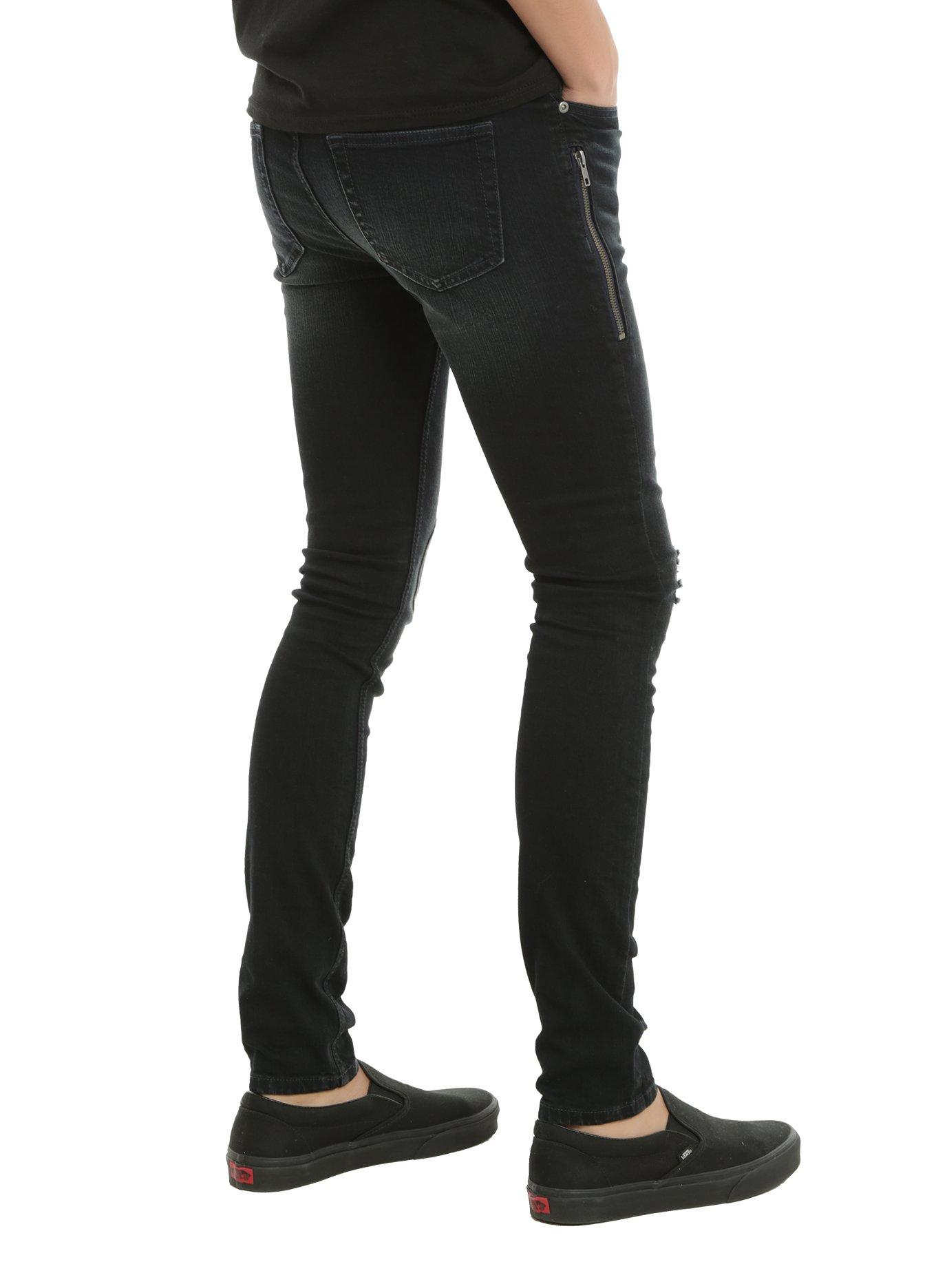 Tyler Carter Destructed Alien Patch Skinny Jeans, , alternate