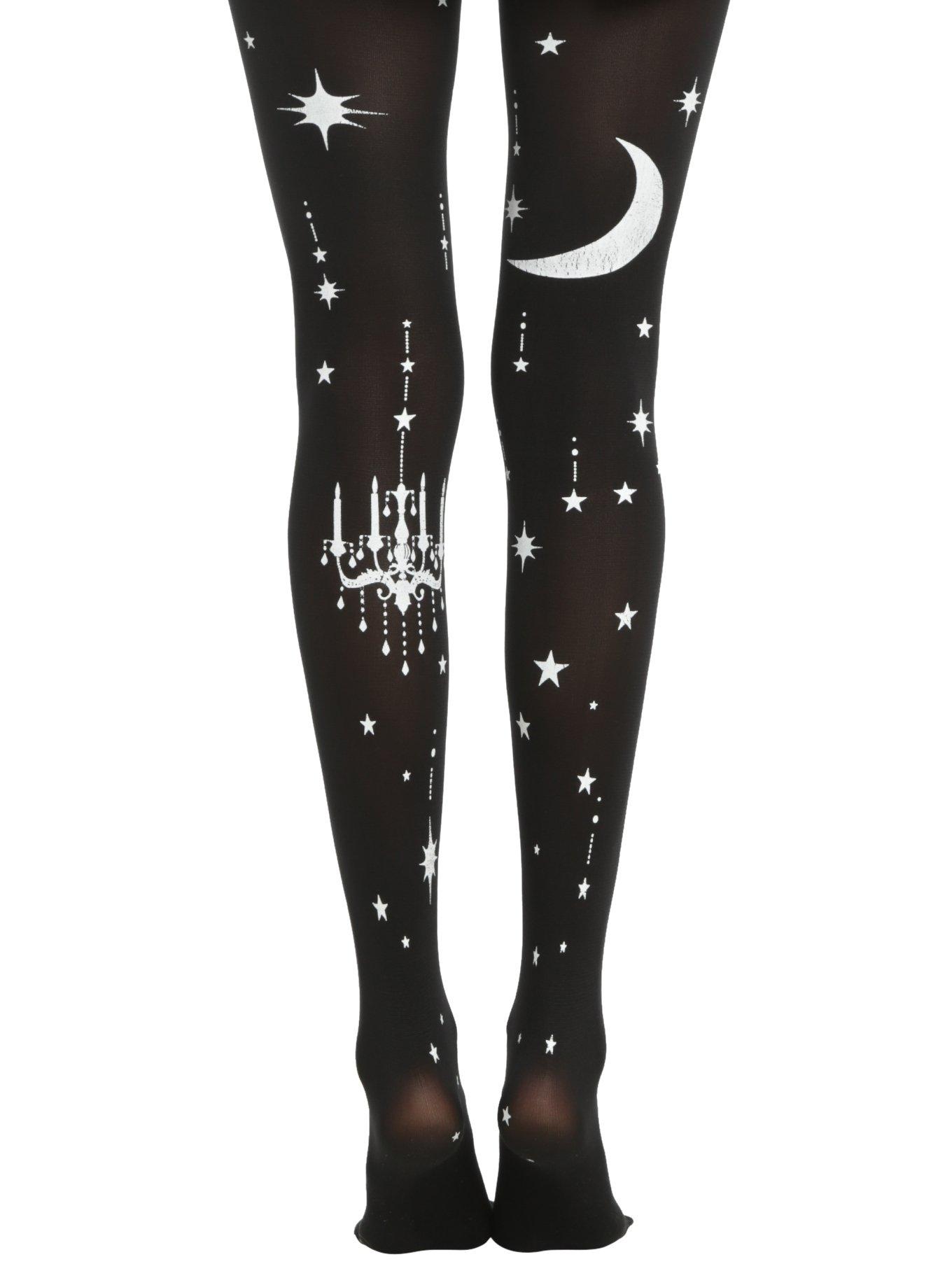 Blackheart Lolita Star Gazing Tights, , alternate