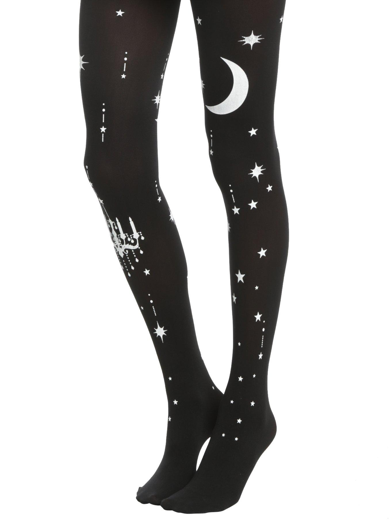 Blackheart Lolita Star Gazing Tights, , alternate