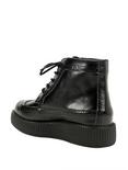 T.U.K Black Wingtip Leather Boot, , alternate