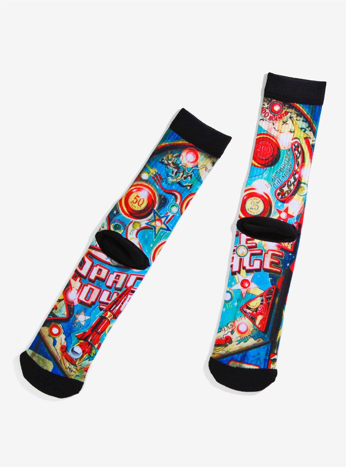 Space Voyage Pinball All-Over Print Socks, , alternate