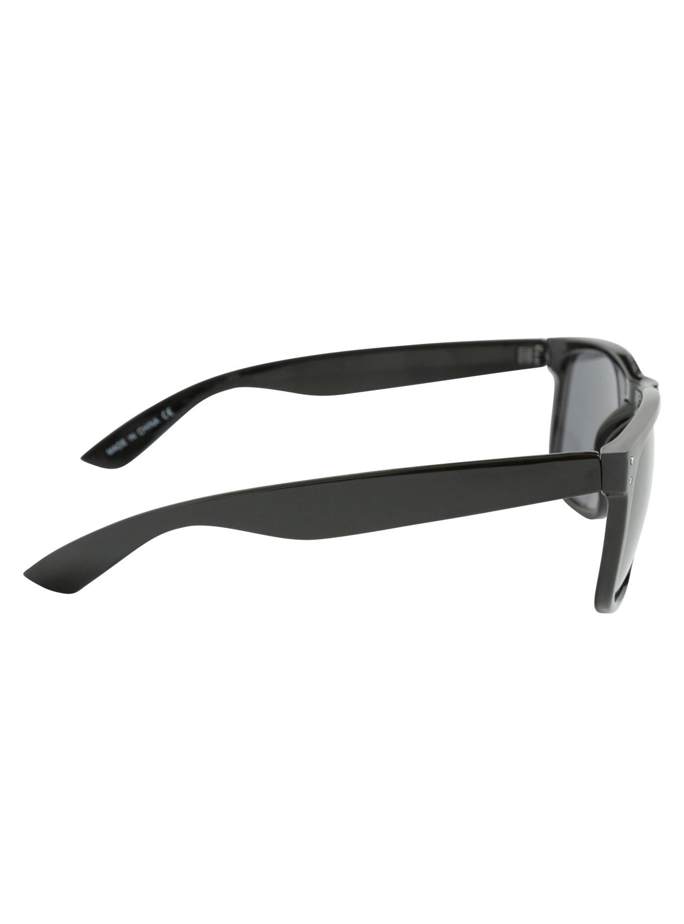 Black Flat Top Sunglasses, , alternate