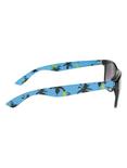 Black & Blue Palm Tree Retro Sunglasses, , alternate