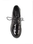 Black Patent Leather Chunky Heel Lace-Up Oxford, , alternate