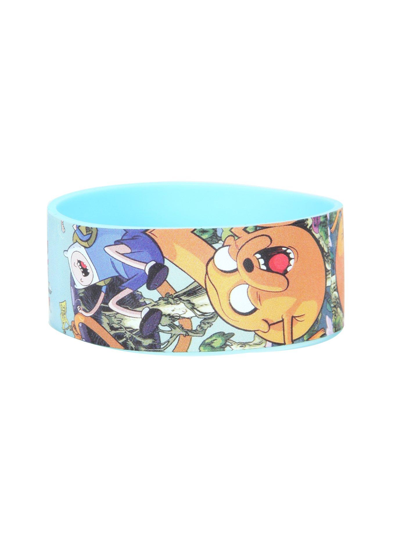 Adventure Time Finn & Jake Logo Rubber Bracelet, , alternate