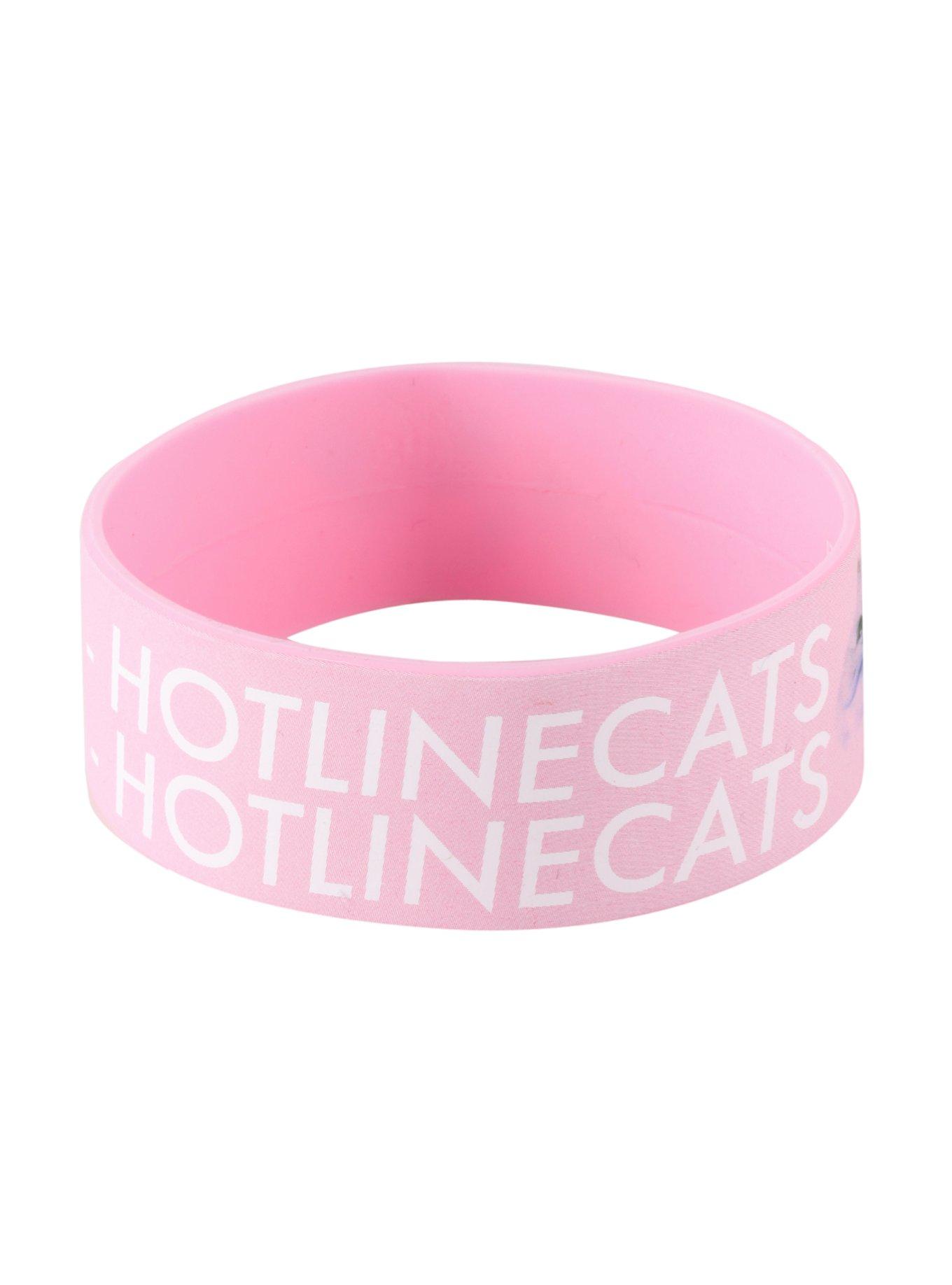 1800HOTLINECATS Rubber Bracelet, , alternate