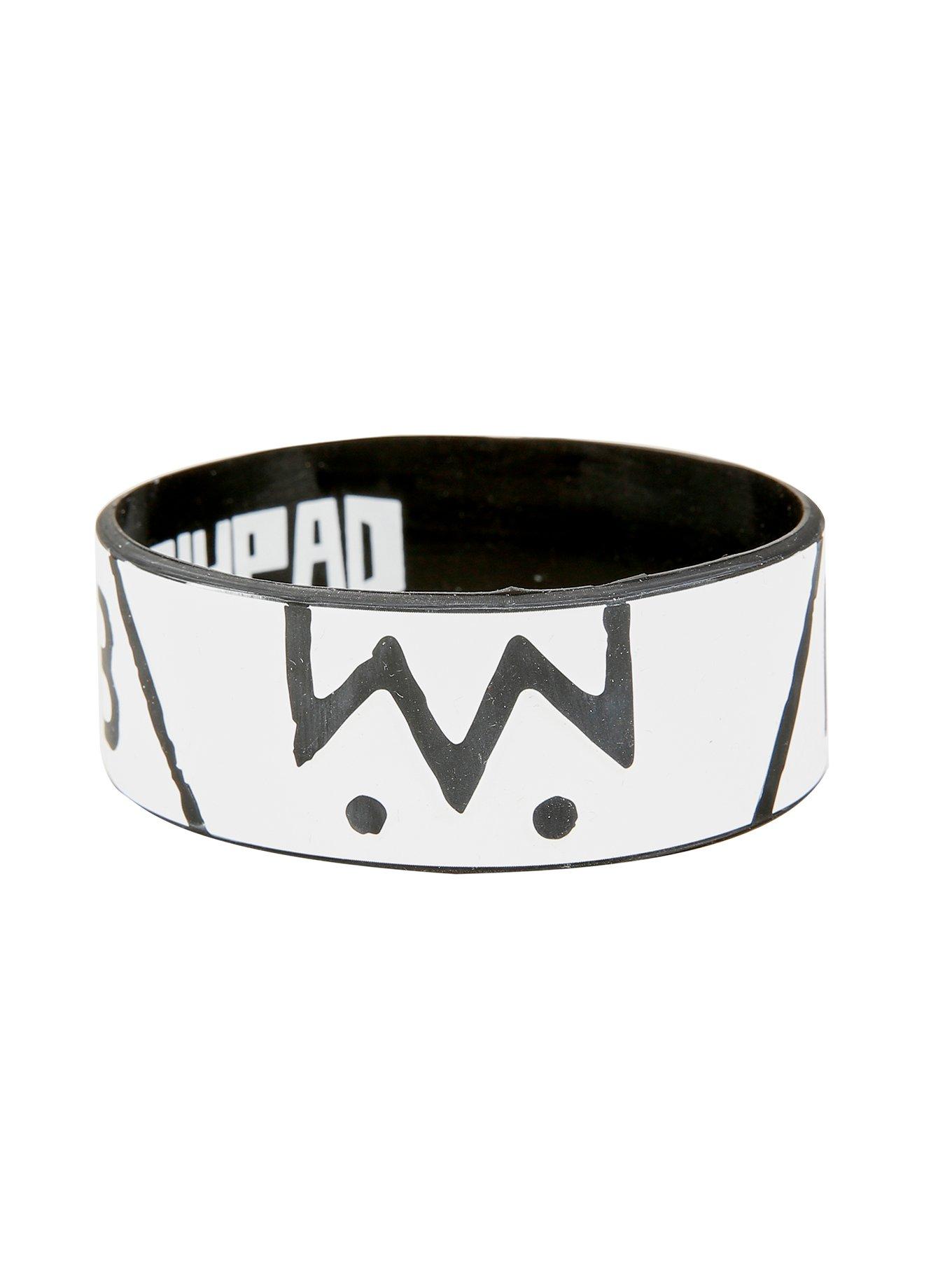 Fall Out Boy FOB Crown Rubber Bracelet, , alternate