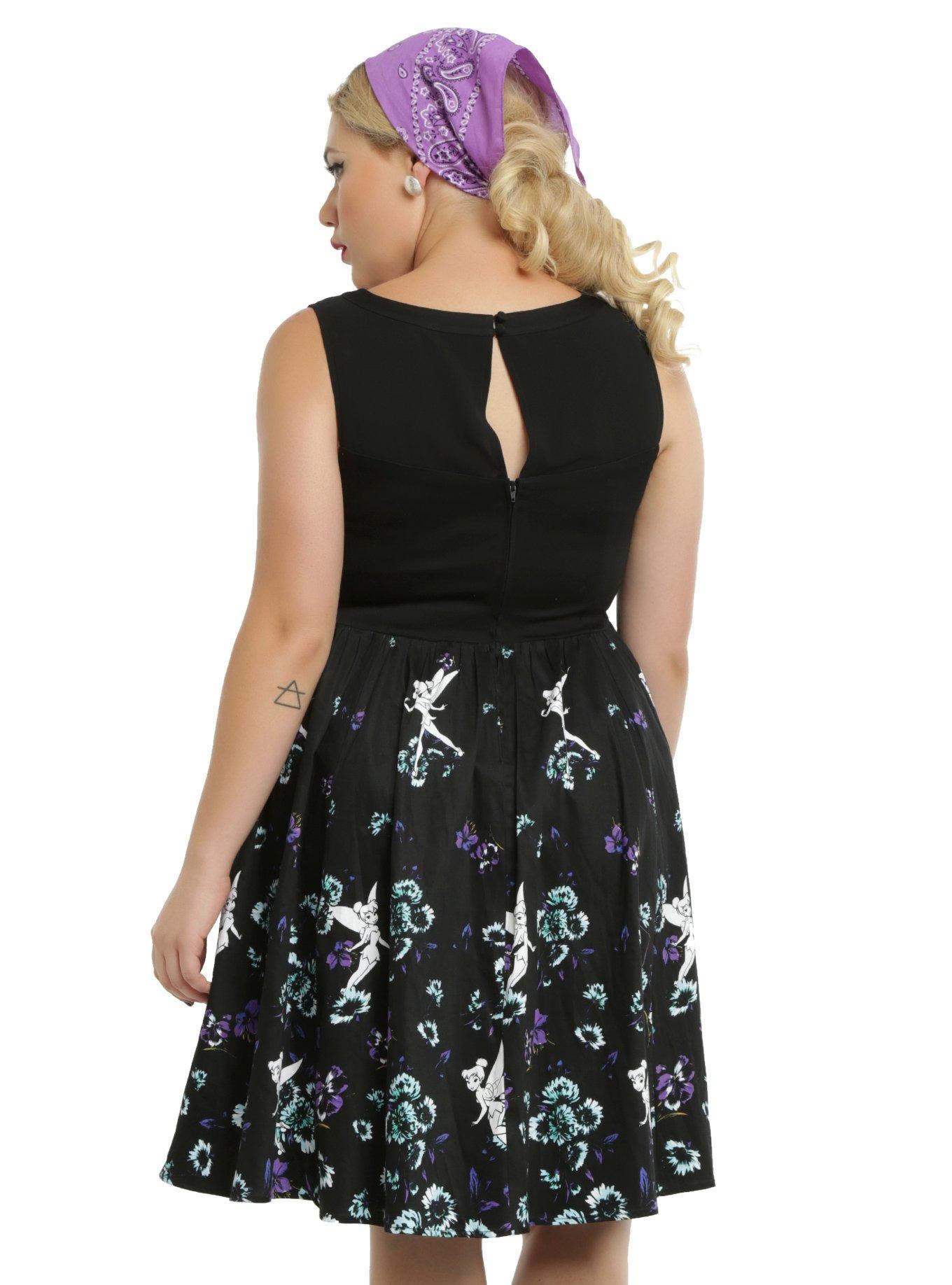 Disney Peter Pan Tinker Bell Cut-Out Neckline Dress Plus Size, , alternate