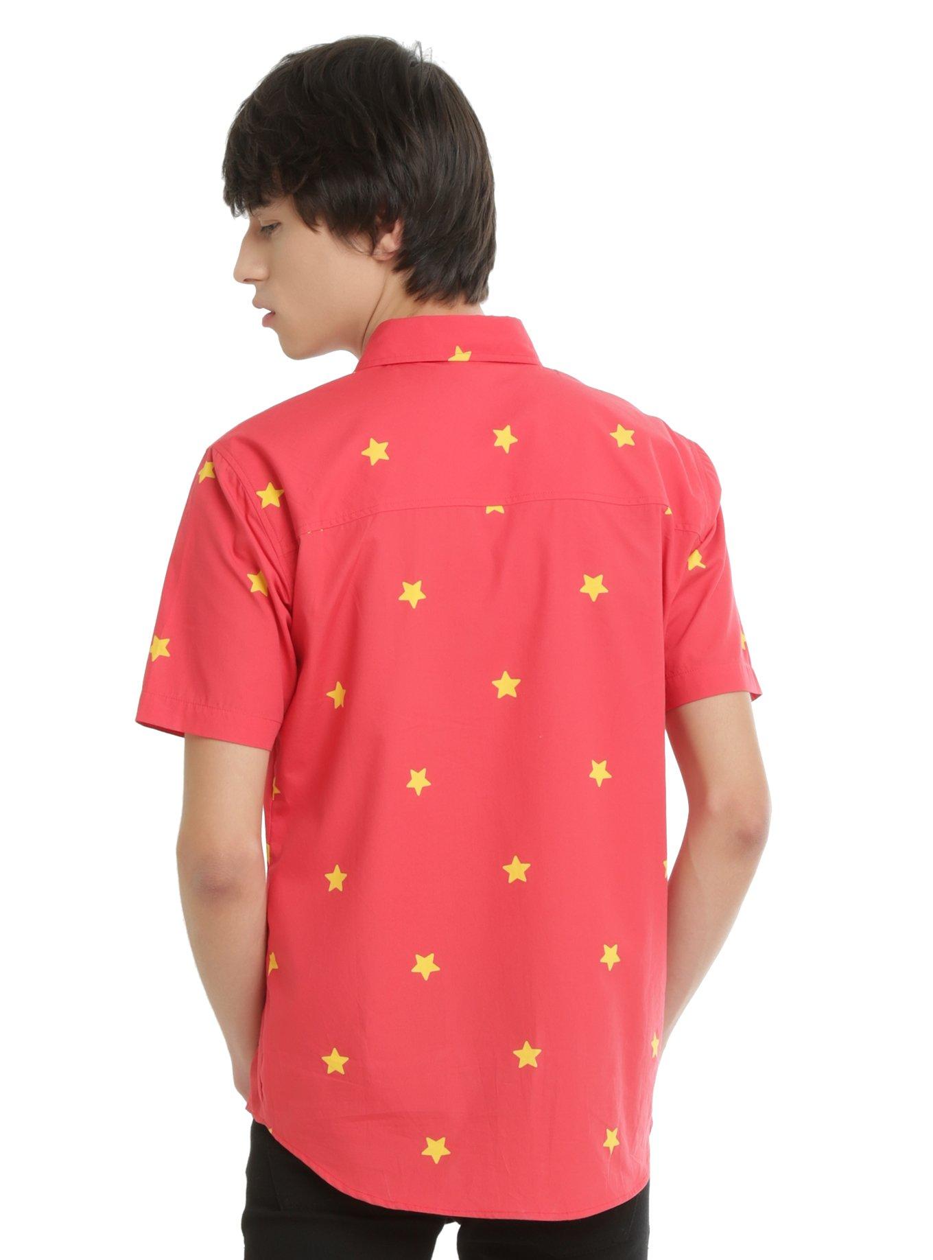 Cartoon Network Steven Universe Star Short-Sleeved Woven Button-Up, , alternate