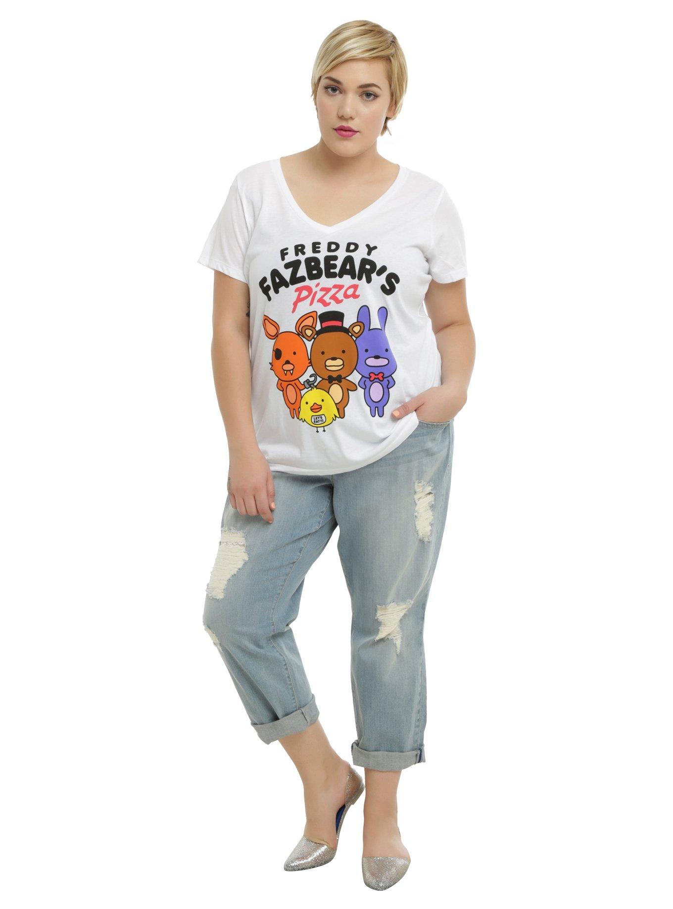 Five Nights At Freddy's Cute Characters Girls T-Shirt Plus Size, , alternate