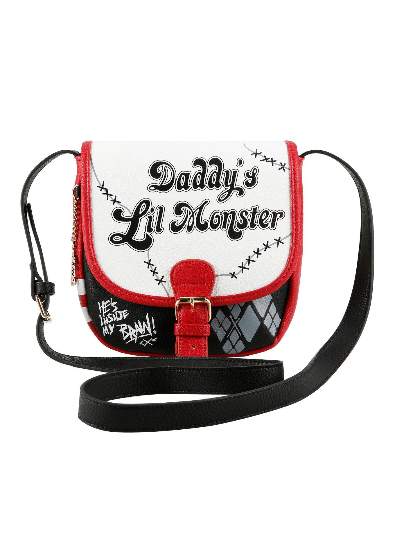 DC Comics Suicide Squad Harley Quinn Daddy’s Little Monster Crossbody Purse, , alternate