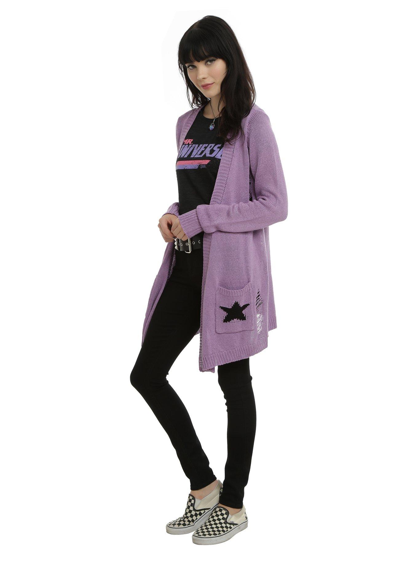 Cartoon Network Steven Universe Amethyst Girls Flyaway Cardigan, , alternate