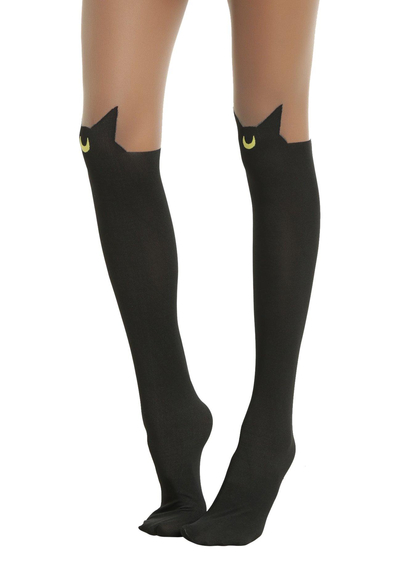 Sailor Moon Luna Faux Thigh High Tights, , alternate