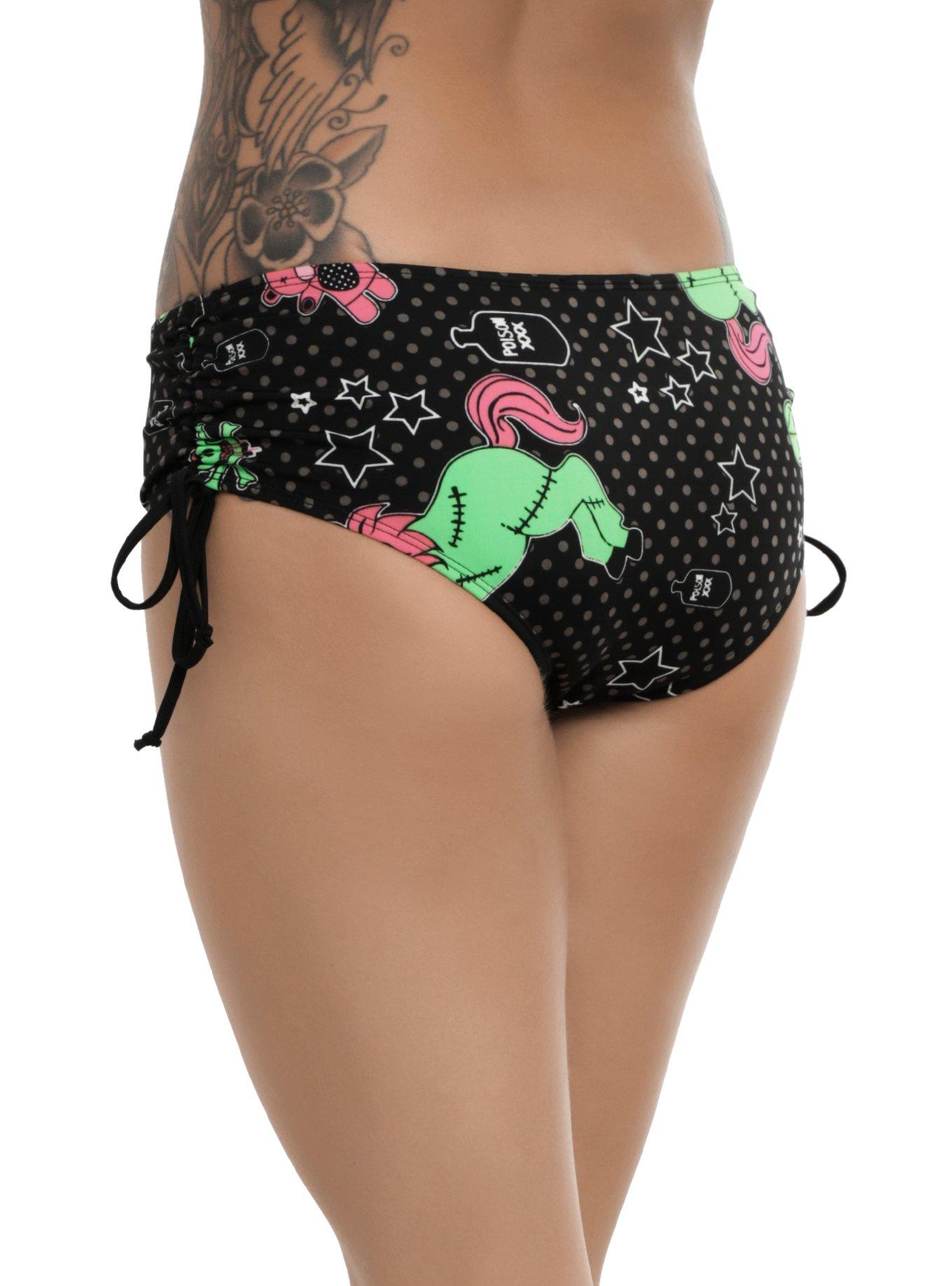 Hell Bunny I Heart Zombies Swim Bottoms, , alternate