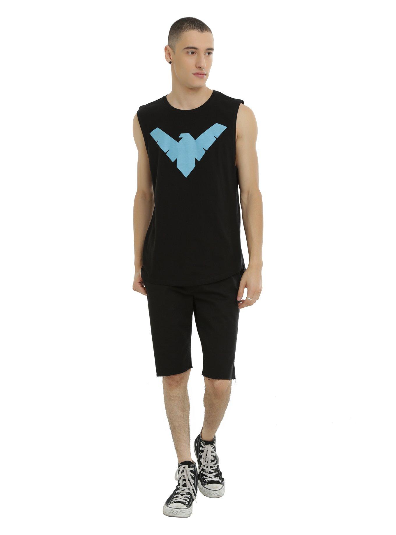 DC Comics Nightwing Logo Muscle T-Shirt, , alternate