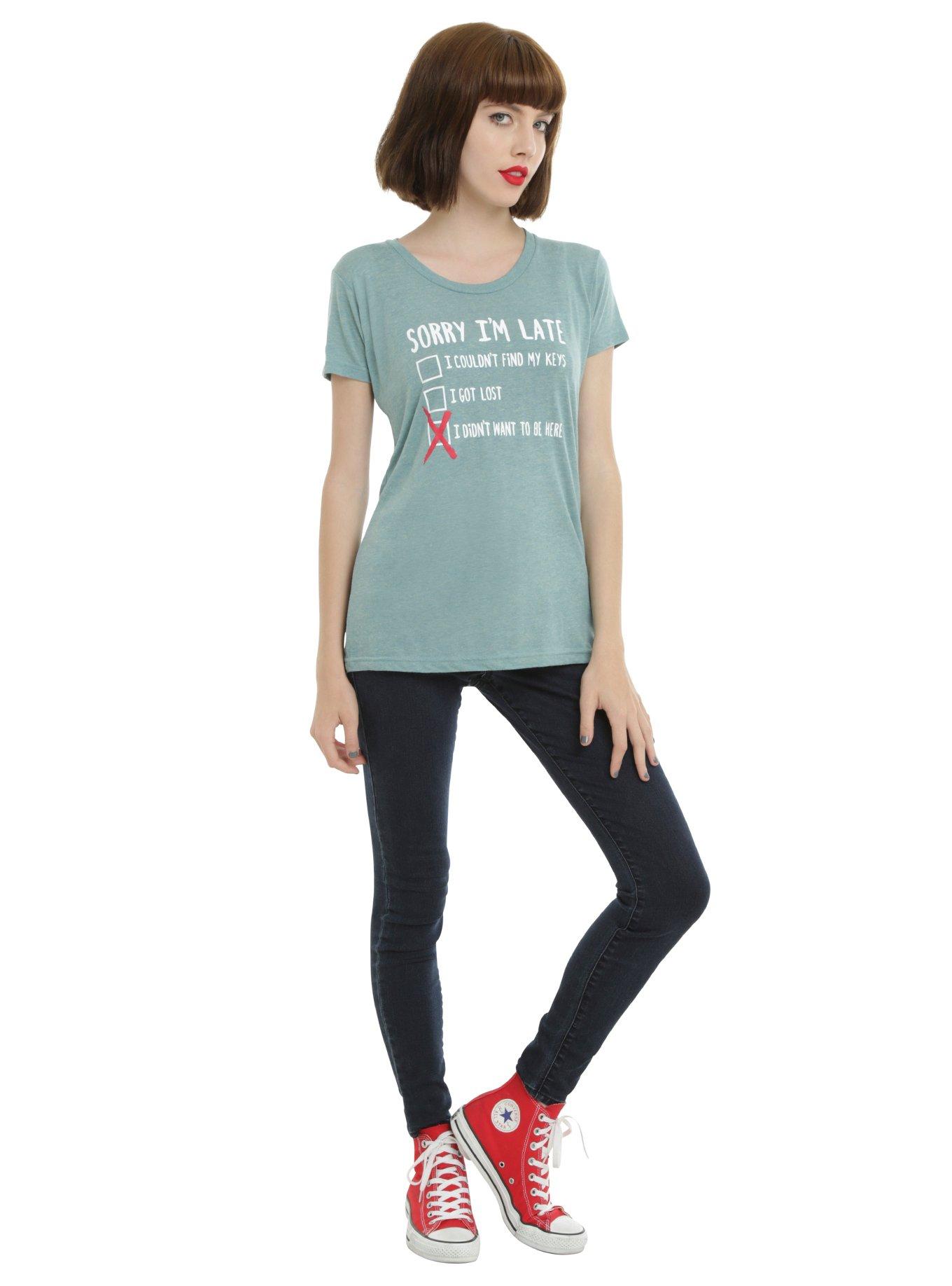 Sorry I'm Late Girls T-Shirt, , alternate