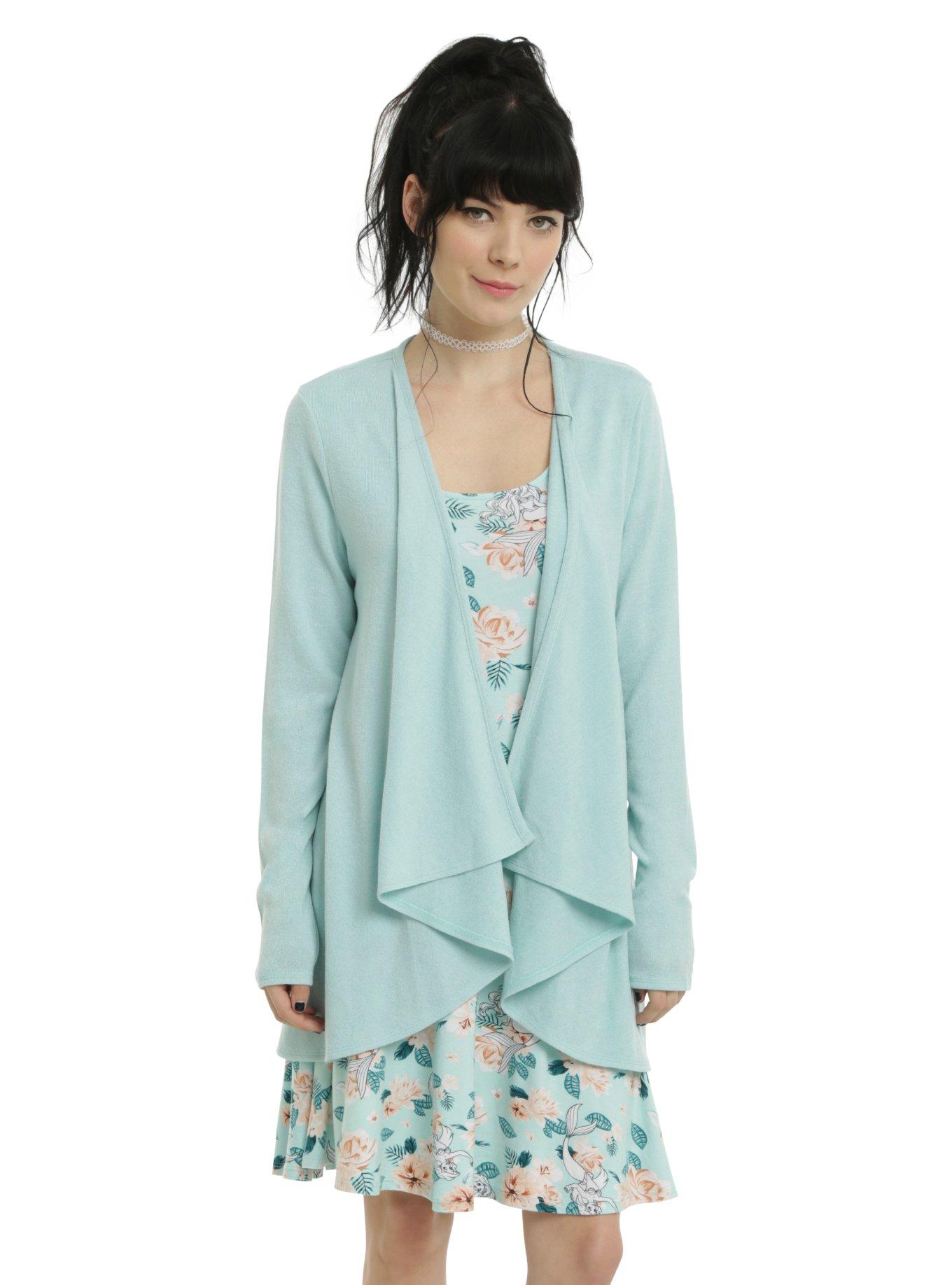 Disney The Little Mermaid Ariel Girls Flyaway Cardigan, , alternate