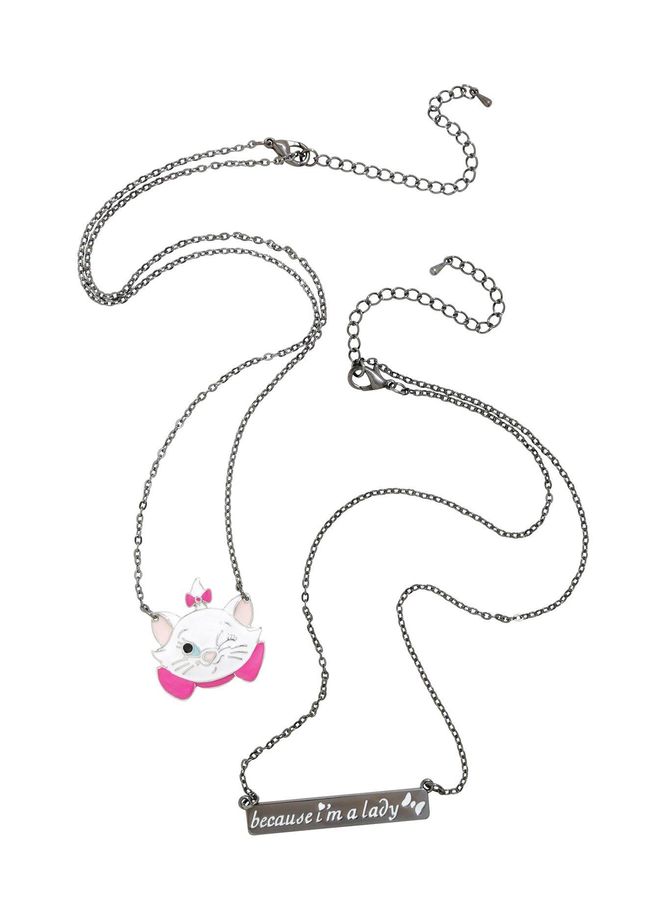 Disney The Aristocats Marie Necklace Set, , alternate