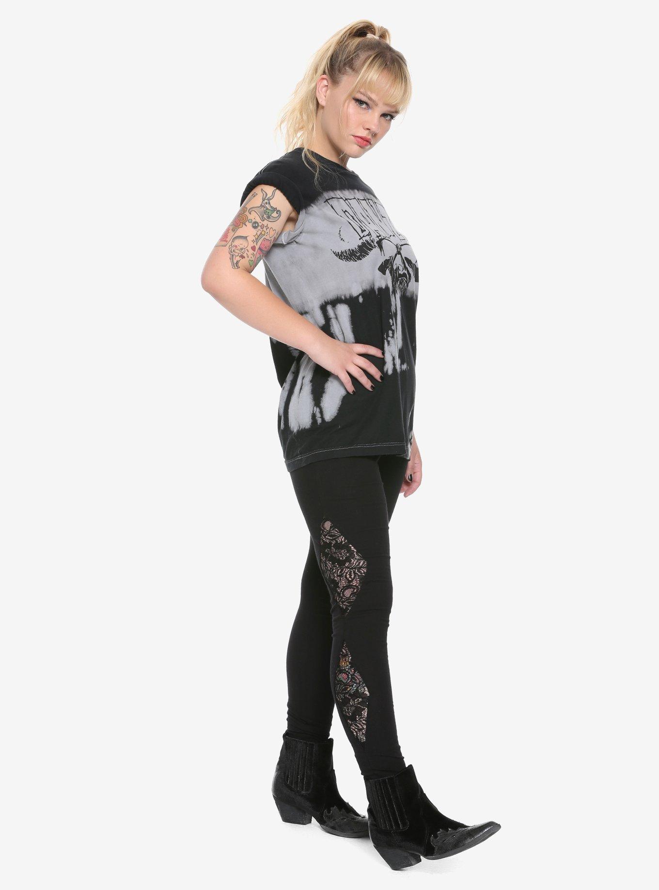 Blackheart Black Lace Leggings, BLACK, alternate