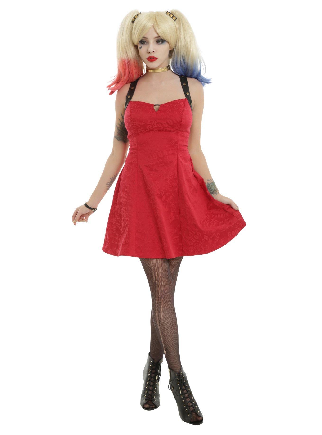 DC Comics Suicide Squad Harley Quinn Red Dress, , alternate