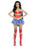 DC Comics Wonder Woman Lace-Up Corset With Detachable Cape, , alternate