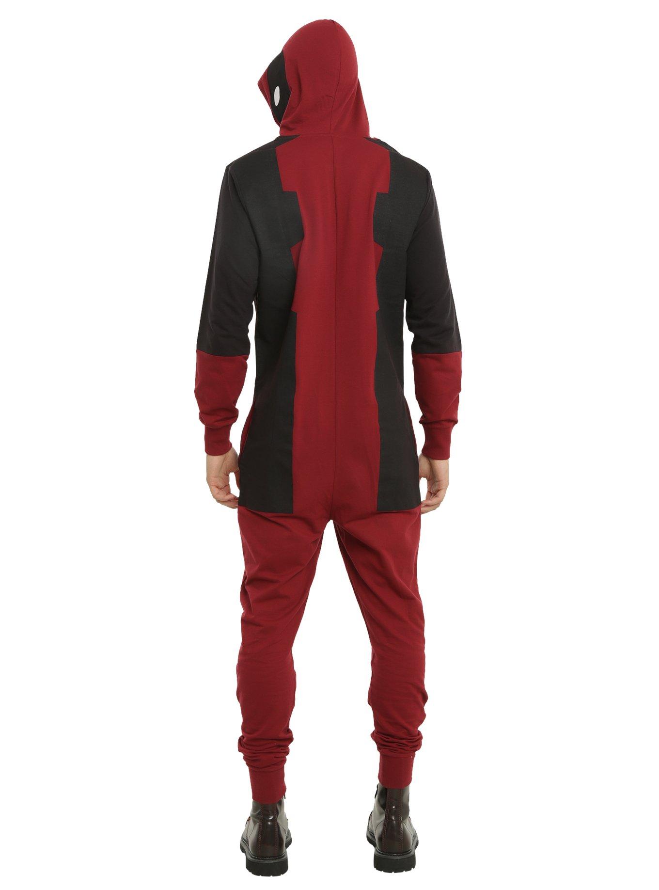 Marvel Deadpool One-Piece Union Suit Cosplay Pajamas, , alternate