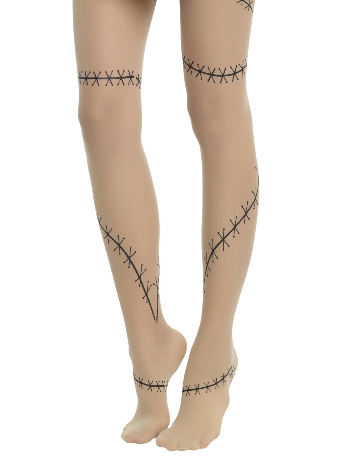 Blackheart Sheer Stitches Tights, , alternate