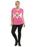Mighty Morphin Power Rangers Pink Ranger Girls T-Shirt Plus Size, , alternate