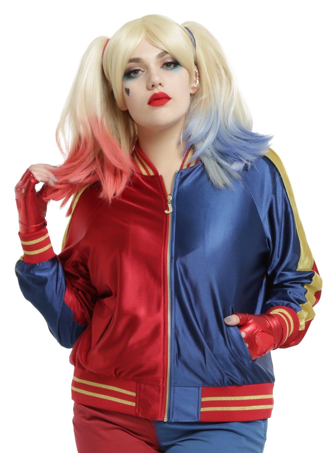DC Comics Suicide Squad Harley Quinn Girls Satin Souvenir Jacket Plus Size, , alternate