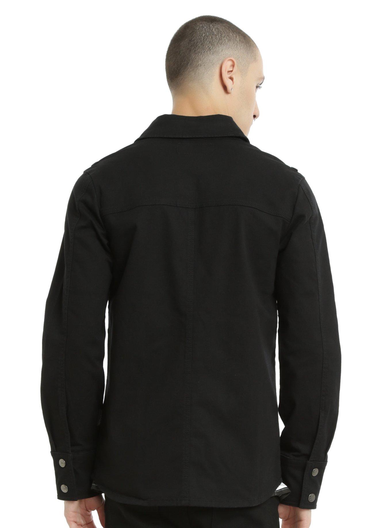 TRIPP Black Double Zip Over Shirt, , alternate