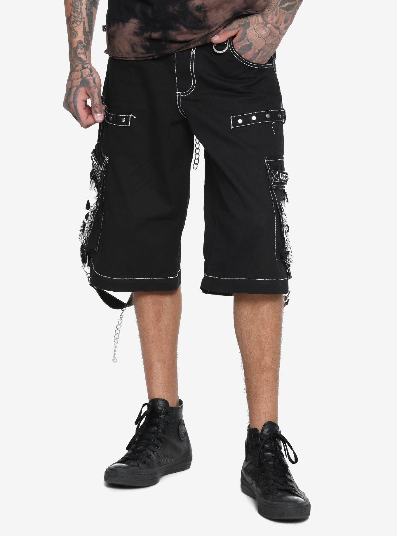 Skull Zip Off Pant White Large / Black/White