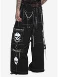 Tripp Black & White Super Skull Chain Zip-Off Pants, , alternate
