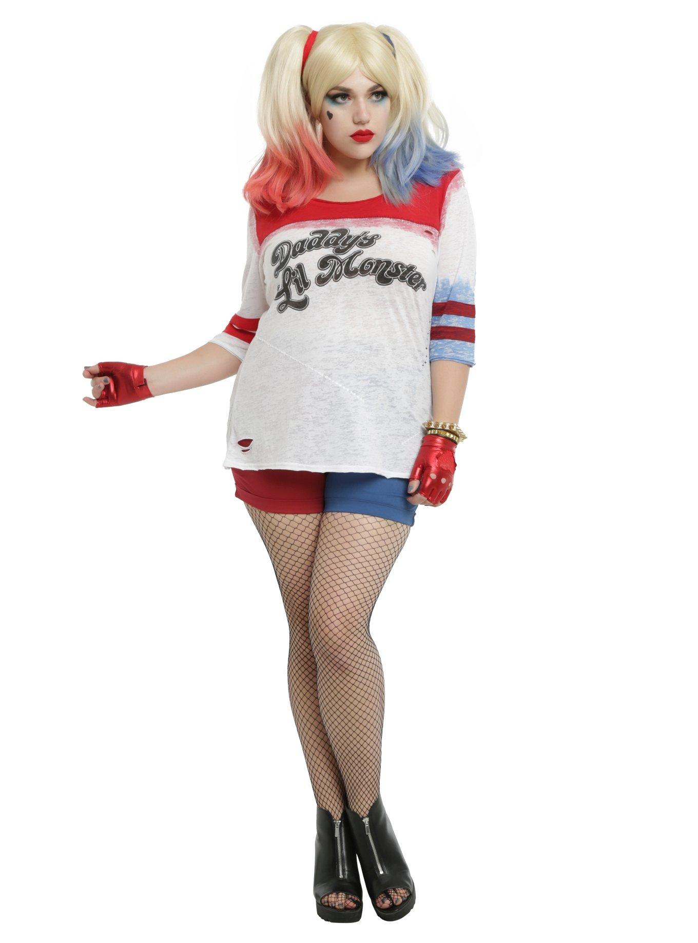 DC Comics Suicide Squad Daddy's Lil Monster Girls Raglan Plus Size, , alternate