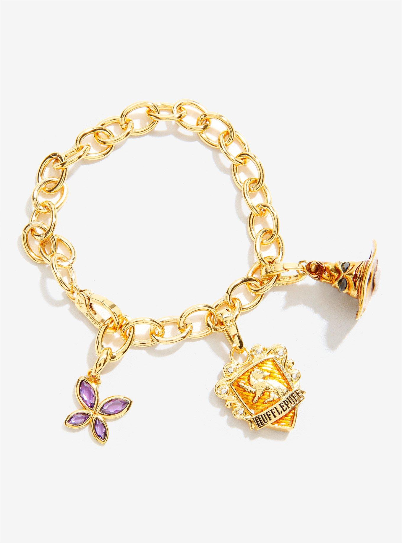 Lumos Harry Potter Hufflepuff Charm Bracelet, , alternate