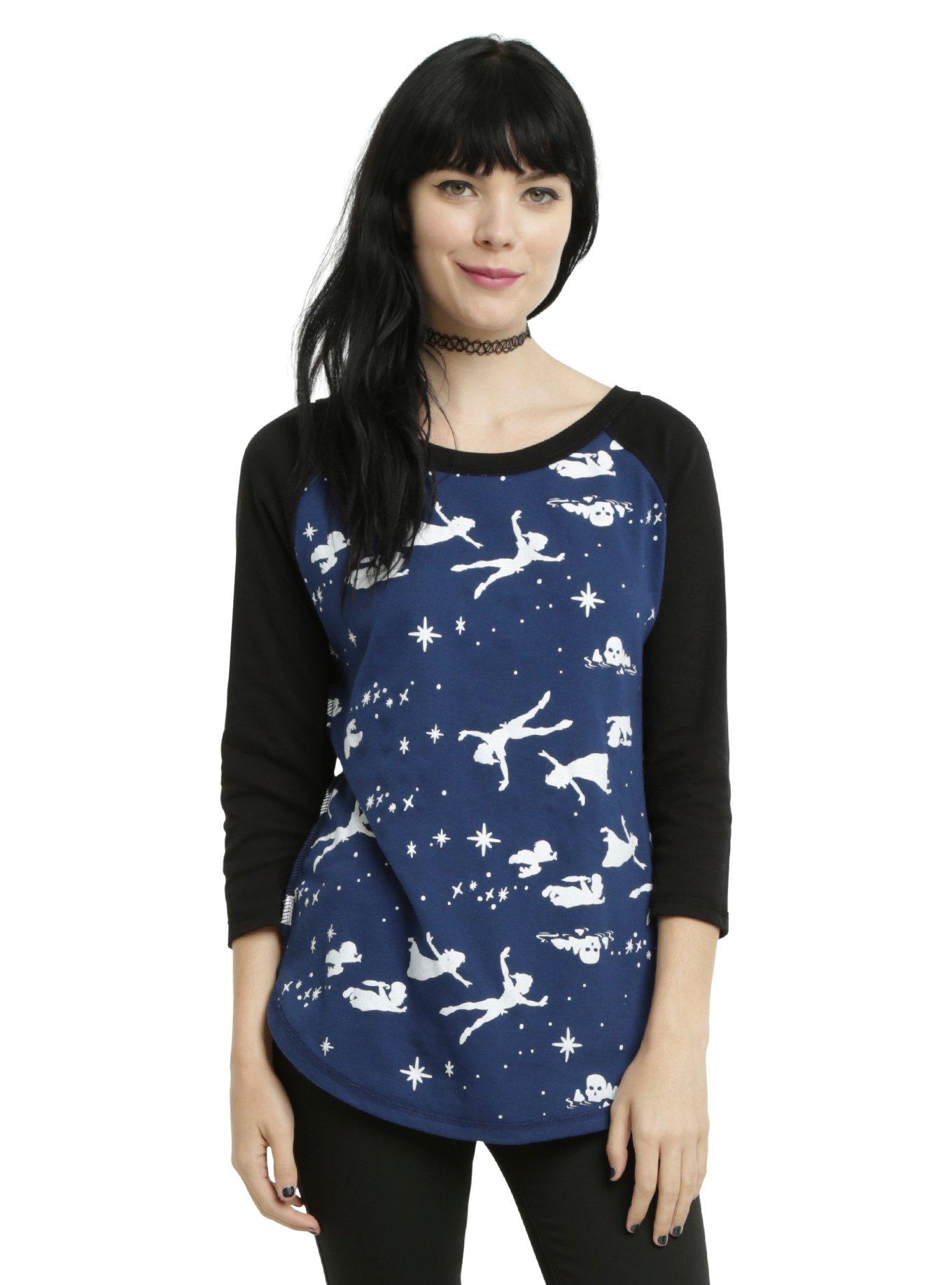 Disney Peter Pan Grow Up Girls Reversible Raglan, , alternate