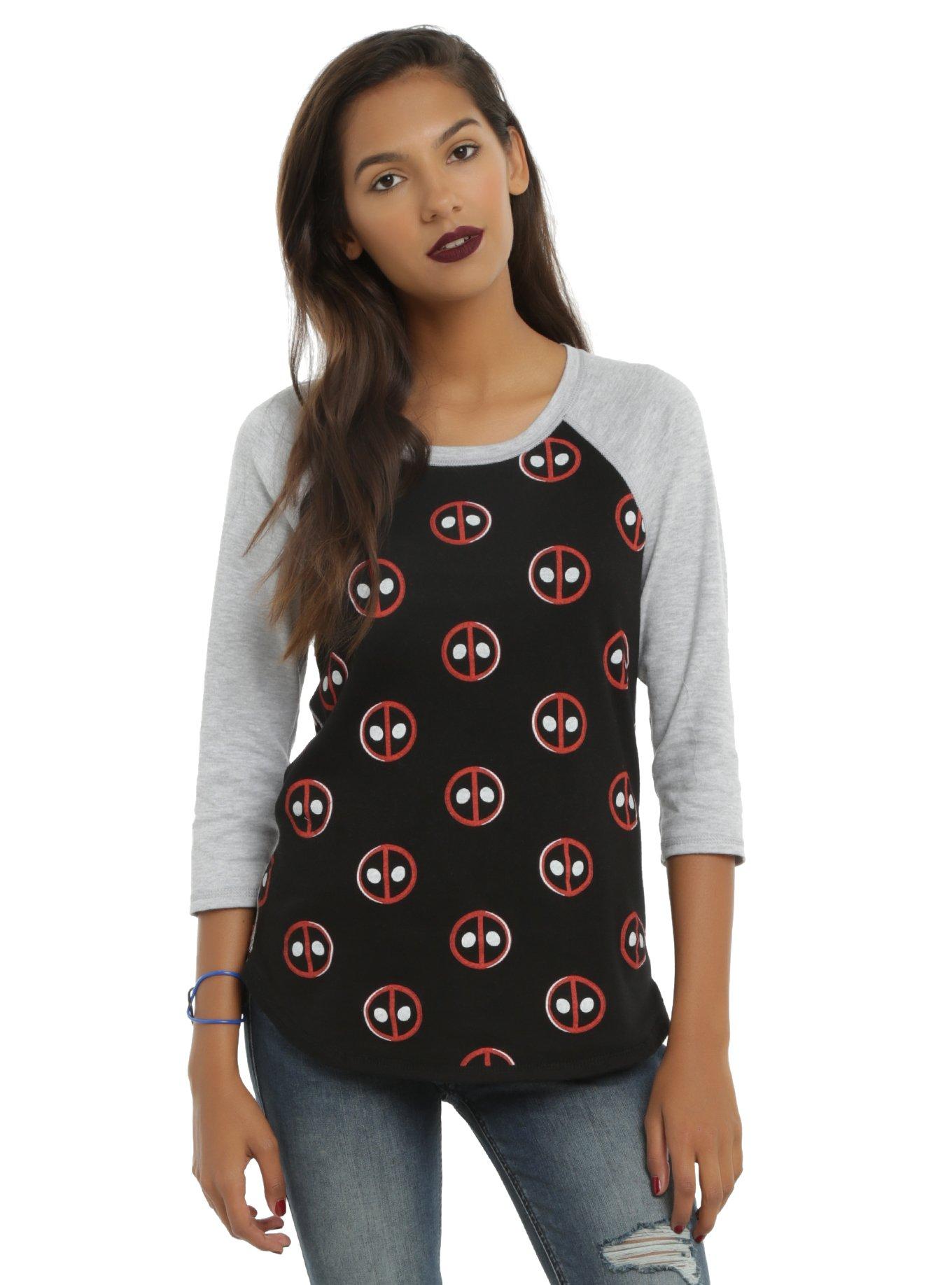 Marvel Deadpool Common Sense Tingling Girls Reversible Raglan, , alternate