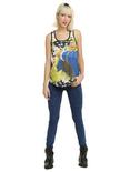Disney Beauty And The Beast Floral Sublimation Girls Tank Top, , alternate