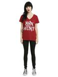 Supernatural Join The Hunt Girls Burgundy T-Shirt, , alternate