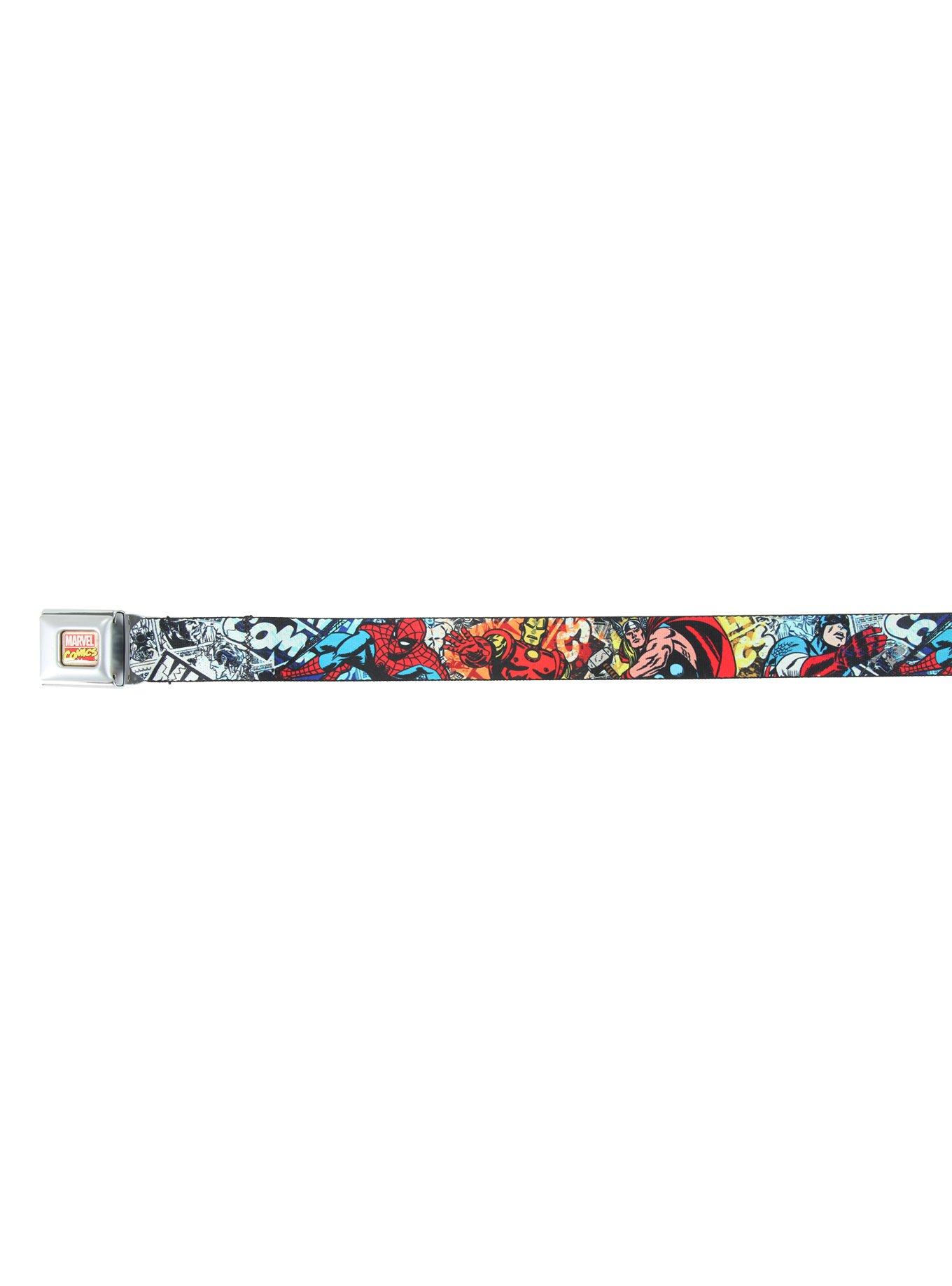 Marvel Comic Print Seat Belt Belt, , alternate