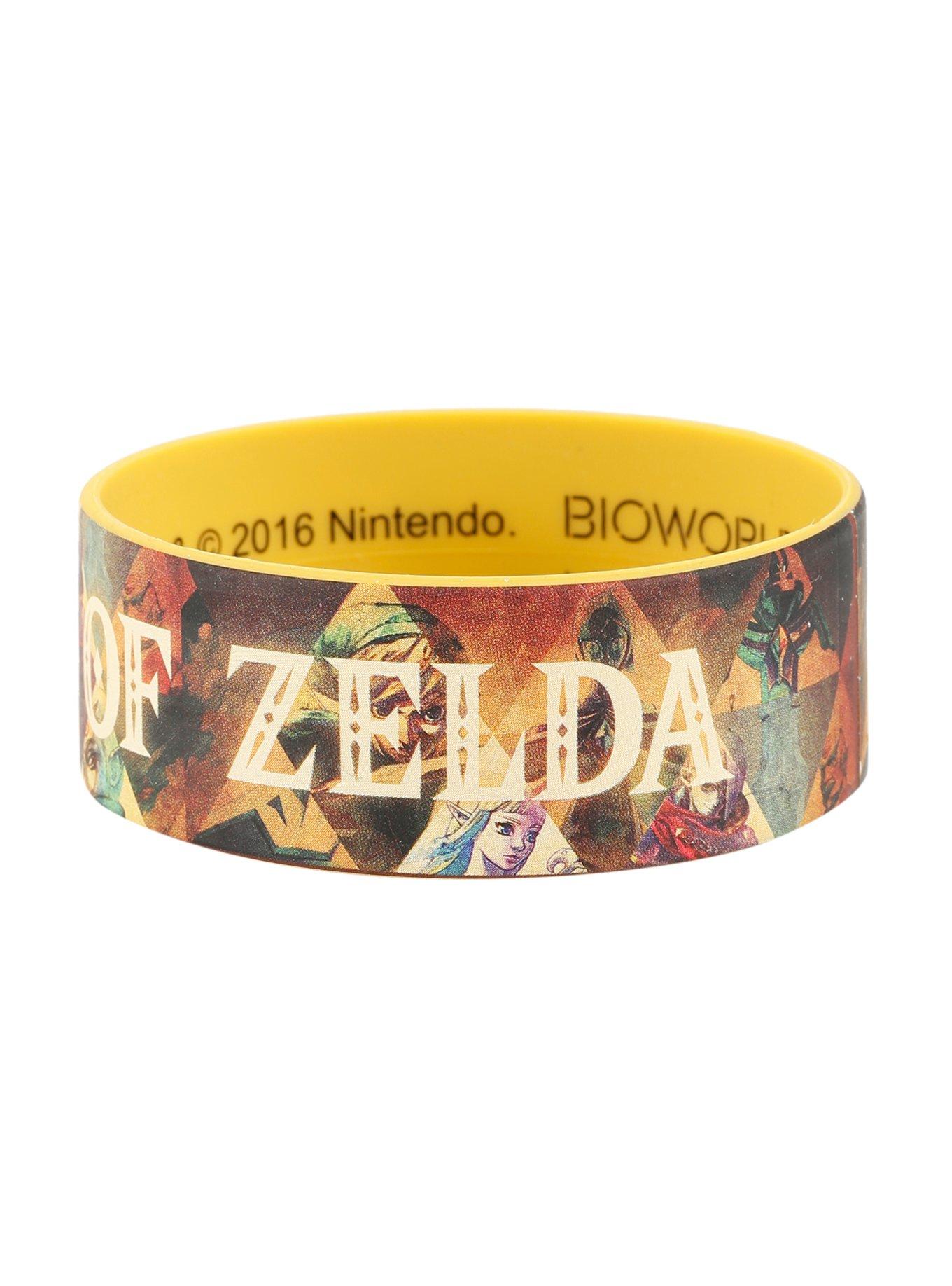 The Legend Of Zelda Characters Triforce Rubber Bracelet, , alternate